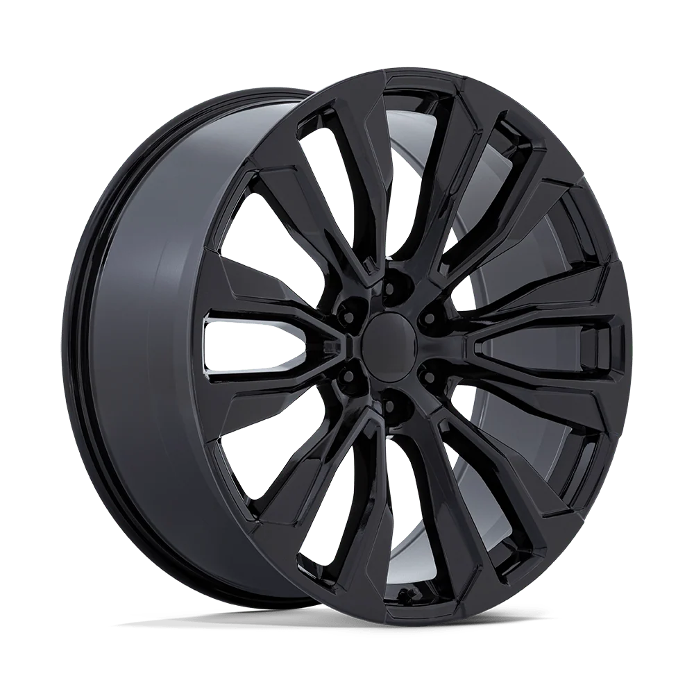 26"  Black Chevy GMC  REPS  6X139.7 6x5.5 FITS CADILLAC ESCALADE DENALI YUKON CHEVY SILVERADO TAHOE SUBURBAN INFINITY QX80 DODGE RAM 1500 JEEP WAGONEER NISSAN TITAN