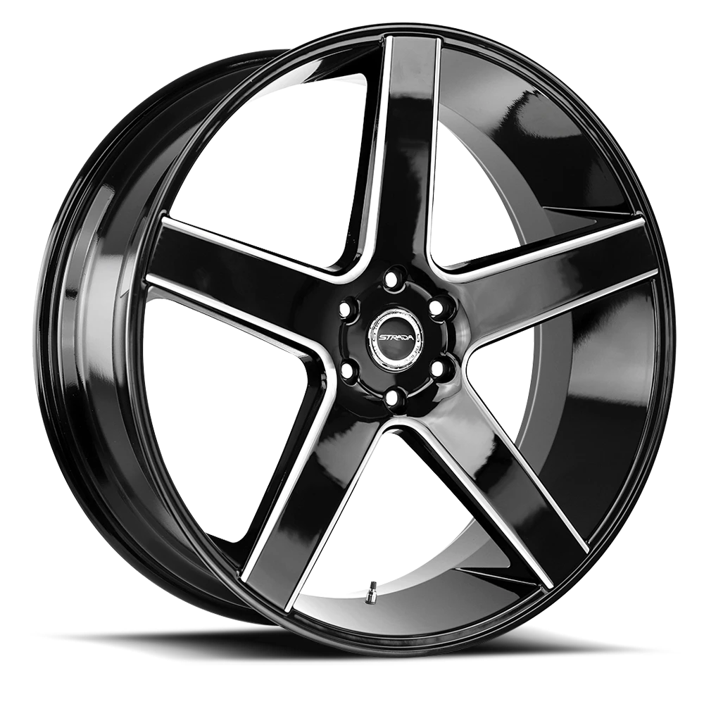 24" Black and Machined 6X139.7 6x5.5 FITS CADILLAC ESCALADE DENALI YUKON CHEVY SILVERADO TAHOE SUBURBAN INFINITY QX80 DODGE RAM 1500 JEEP WAGONEER NISSAN TITAN