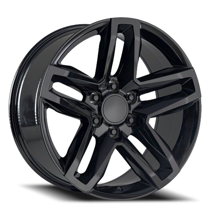 22" 6x139.7 Black 6X139.7 6x5.5 FITS CADILLAC ESCALADE DENALI YUKON CHEVY SILVERADO TAHOE SUBURBAN INFINITY QX80 DODGE RAM 1500 JEEP WAGONEER NISSAN TITAN