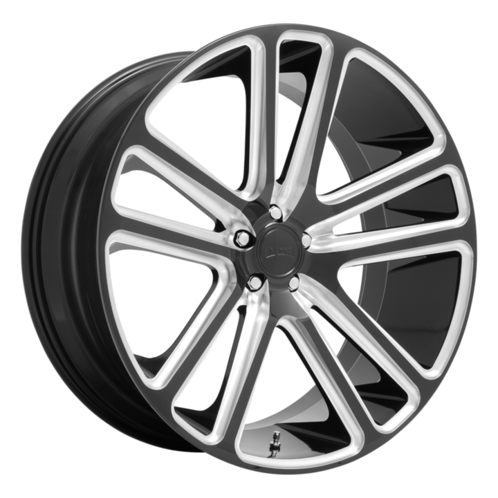 24" Black and Machined 6X139.7 6x5.5 FITS CADILLAC ESCALADE DENALI YUKON CHEVY SILVERADO TAHOE SUBURBAN INFINITY QX80 DODGE RAM 1500 JEEP WAGONEER NISSAN TITAN
