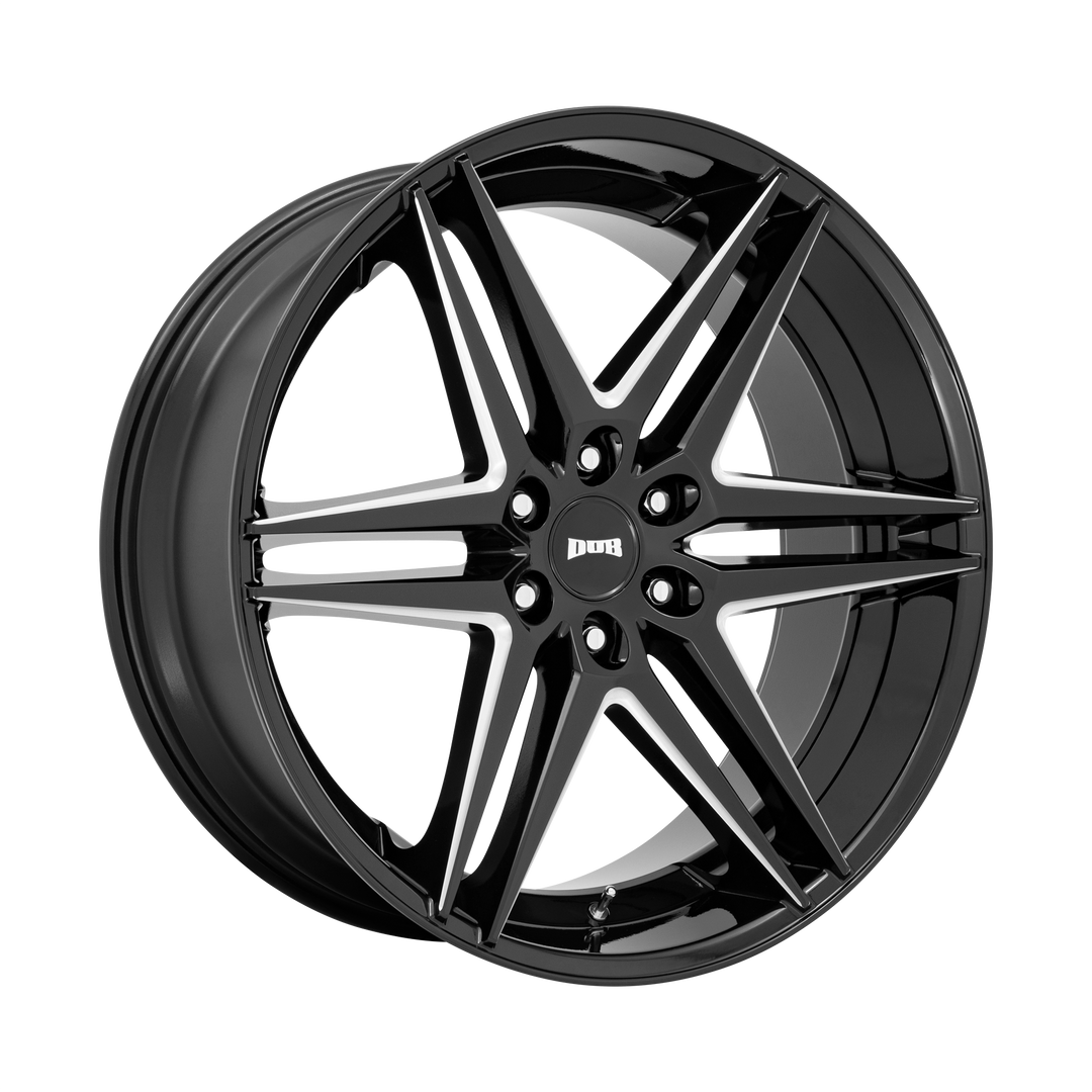 24" Black and Machined 6X139.7 6x5.5 FITS CADILLAC ESCALADE DENALI YUKON CHEVY SILVERADO TAHOE SUBURBAN INFINITY QX80 DODGE RAM 1500 JEEP WAGONEER NISSAN TITAN