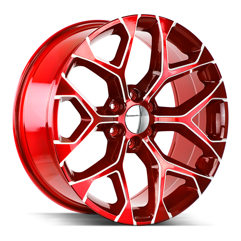 24" SNOWFLAKE REP 6X139.7 6x5.5 FITS CADILLAC ESCALADE DENALI YUKON CHEVY SILVERADO TAHOE SUBURBAN INFINITY QX80 DODGE RAM 1500 JEEP WAGONEER NISSAN TITAN