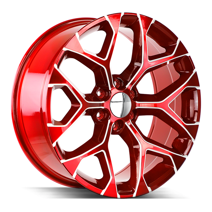 24" SNOWFLAKE REP 6X139.7 6x5.5 FITS CADILLAC ESCALADE DENALI YUKON CHEVY SILVERADO TAHOE SUBURBAN INFINITY QX80 DODGE RAM 1500 JEEP WAGONEER NISSAN TITAN