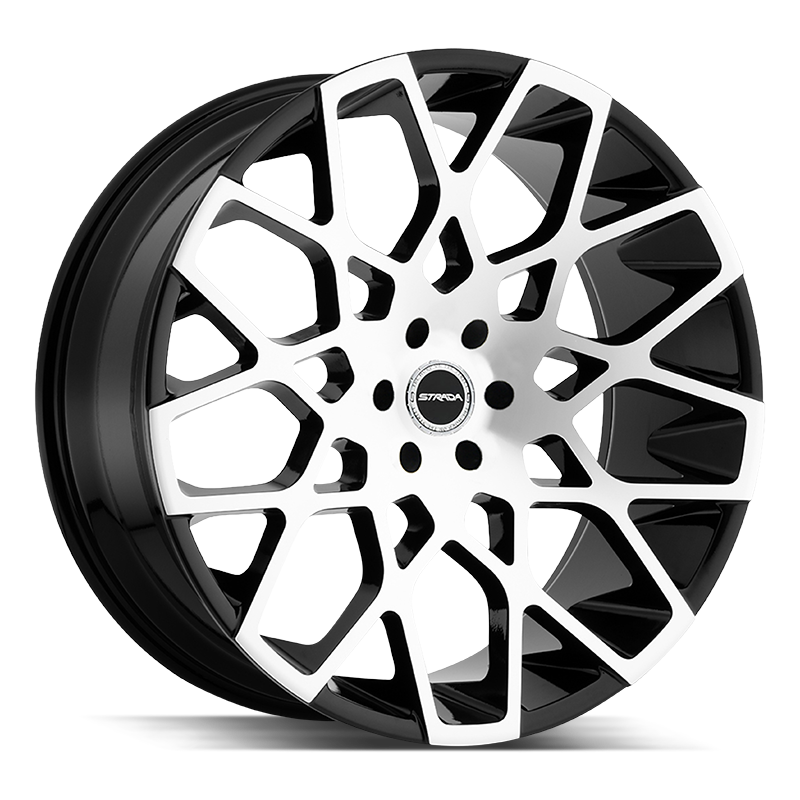 24" Black and Machined 6X139.7 6x5.5 FITS CADILLAC ESCALADE DENALI YUKON CHEVY SILVERADO TAHOE SUBURBAN INFINITY QX80 DODGE RAM 1500 JEEP WAGONEER NISSAN TITAN
