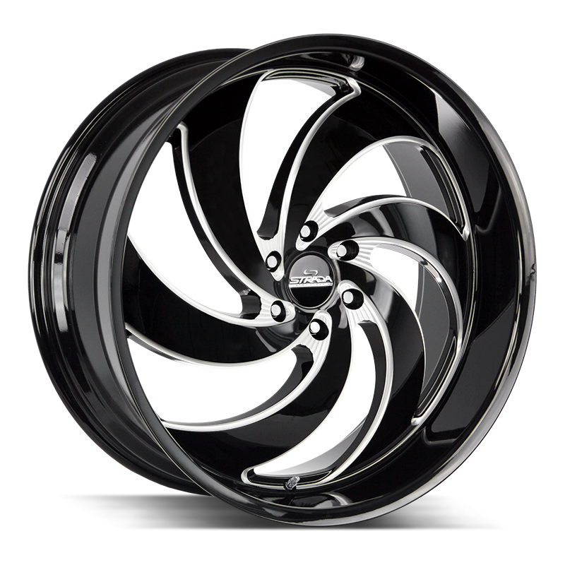 24" Black and Machined 6X139.7 6x5.5 FITS CADILLAC ESCALADE DENALI YUKON CHEVY SILVERADO TAHOE SUBURBAN INFINITY QX80 DODGE RAM 1500 JEEP WAGONEER NISSAN TITAN