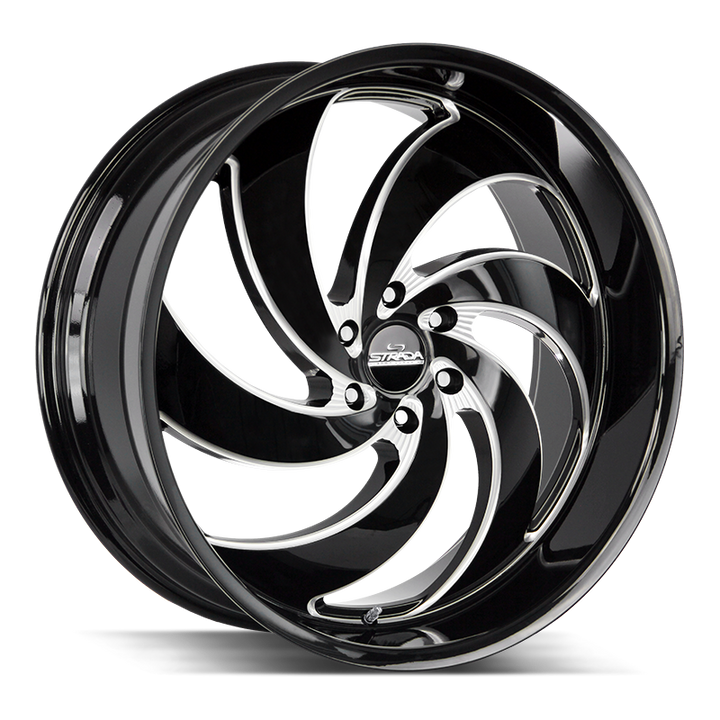 24" Black and Machined 6X139.7 6x5.5 FITS CADILLAC ESCALADE DENALI YUKON CHEVY SILVERADO TAHOE SUBURBAN INFINITY QX80 DODGE RAM 1500 JEEP WAGONEER NISSAN TITAN