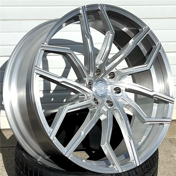 24" Brushed Machined 6X139.7 6x5.5 FITS CADILLAC ESCALADE DENALI YUKON CHEVY SILVERADO TAHOE SUBURBAN INFINITY QX80 DODGE RAM 1500 JEEP WAGONEER NISSAN TITAN