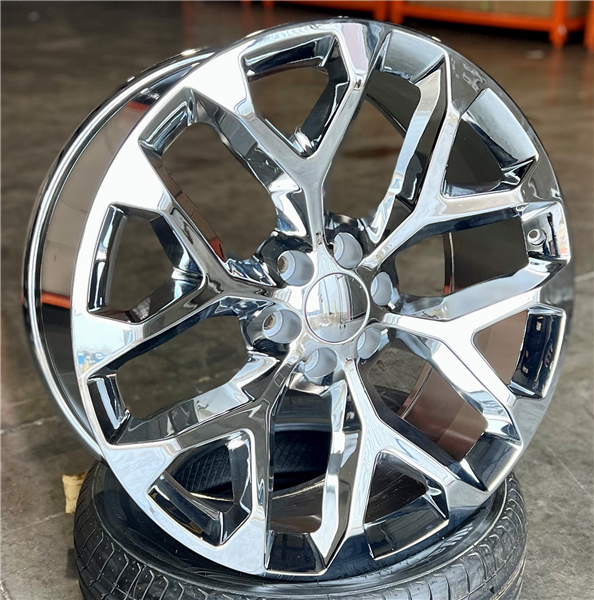 22" GM, Cadillac, Chevy SnowFlake Wheels in Chrome