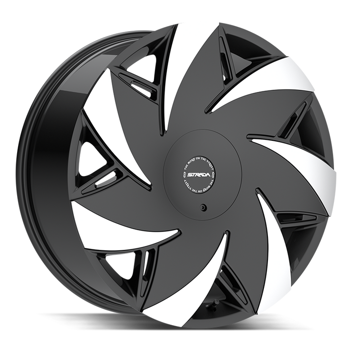 24" Black and Machined 6X139.7 6x5.5 FITS CADILLAC ESCALADE DENALI YUKON CHEVY SILVERADO TAHOE SUBURBAN INFINITY QX80 DODGE RAM 1500 JEEP WAGONEER NISSAN TITAN