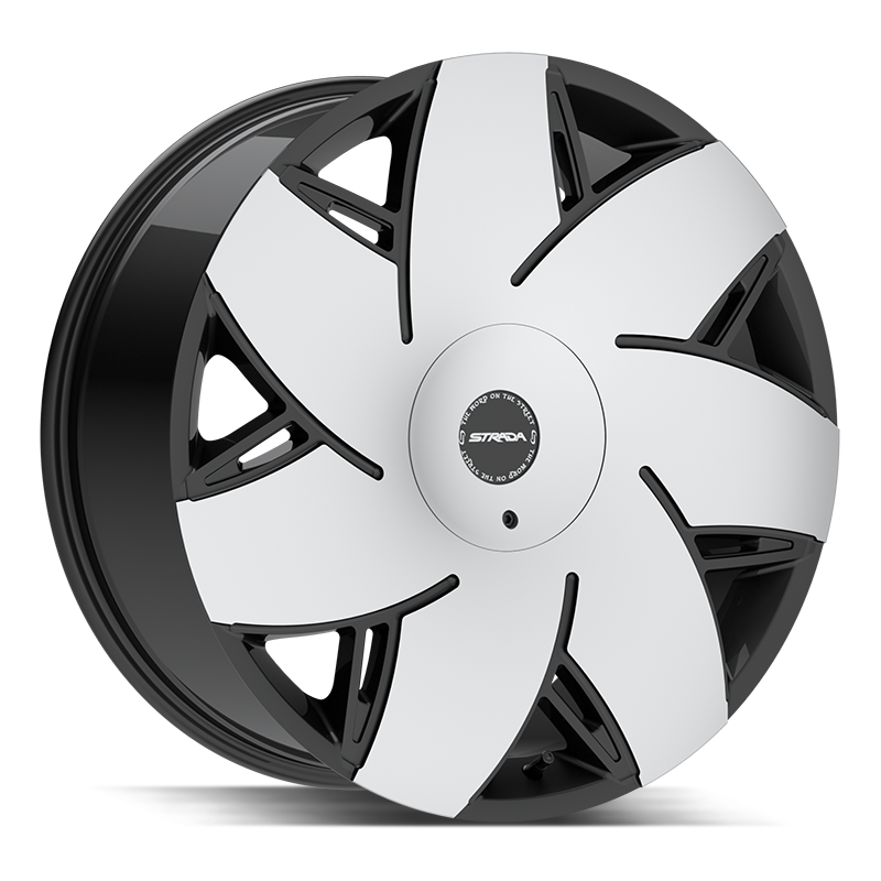 24" Black and Machined 6X139.7 6x5.5 FITS CADILLAC ESCALADE DENALI YUKON CHEVY SILVERADO TAHOE SUBURBAN INFINITY QX80 DODGE RAM 1500 JEEP WAGONEER NISSAN TITAN