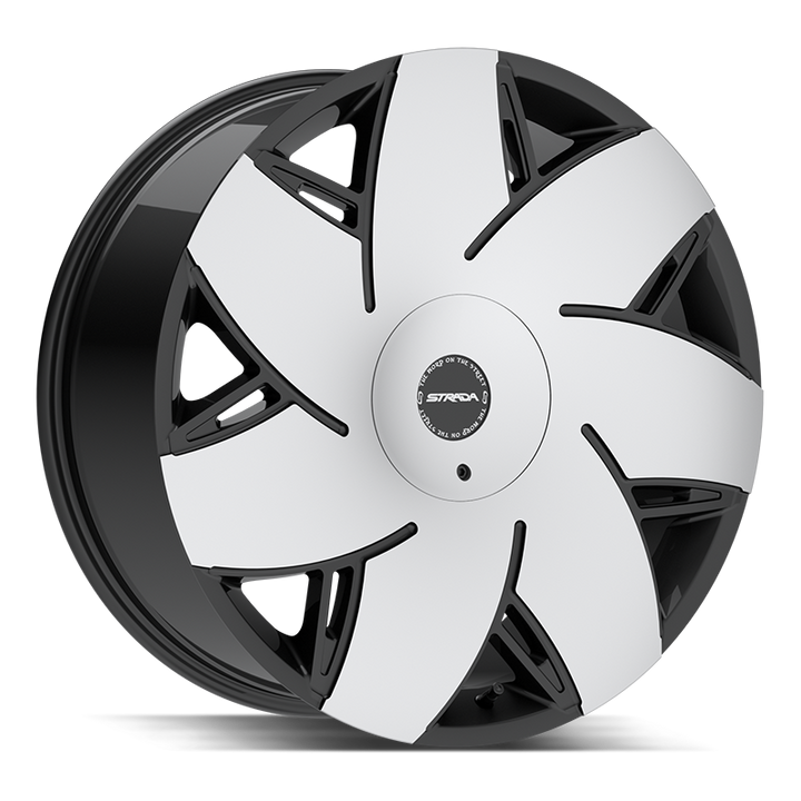 24" Black and Machined 6X139.7 6x5.5 FITS CADILLAC ESCALADE DENALI YUKON CHEVY SILVERADO TAHOE SUBURBAN INFINITY QX80 DODGE RAM 1500 JEEP WAGONEER NISSAN TITAN