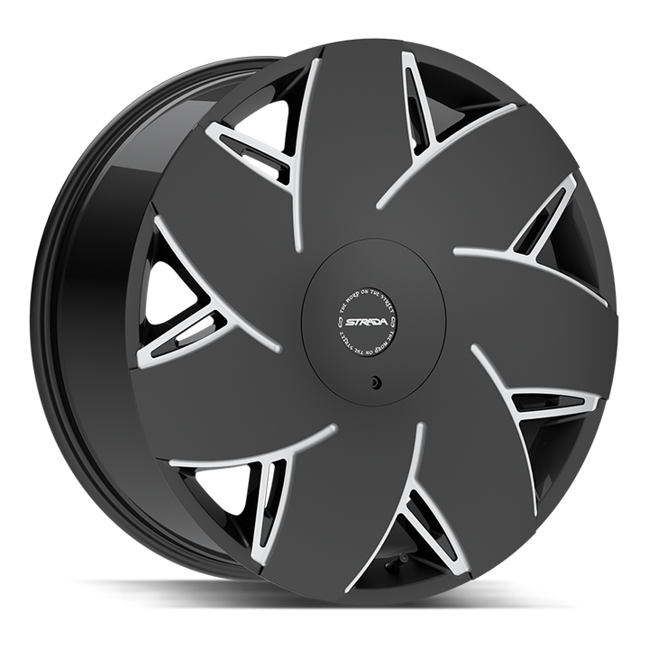 24" Black and Machined 6X139.7 6x5.5 FITS CADILLAC ESCALADE DENALI YUKON CHEVY SILVERADO TAHOE SUBURBAN INFINITY QX80 DODGE RAM 1500 JEEP WAGONEER NISSAN TITAN