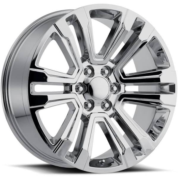 22" Chrome REPS  6X139.7 6x5.5 FITS CADILLAC ESCALADE DENALI YUKON CHEVY SILVERADO TAHOE SUBURBAN INFINITY QX80 DODGE RAM 1500 JEEP WAGONEER NISSAN TITAN