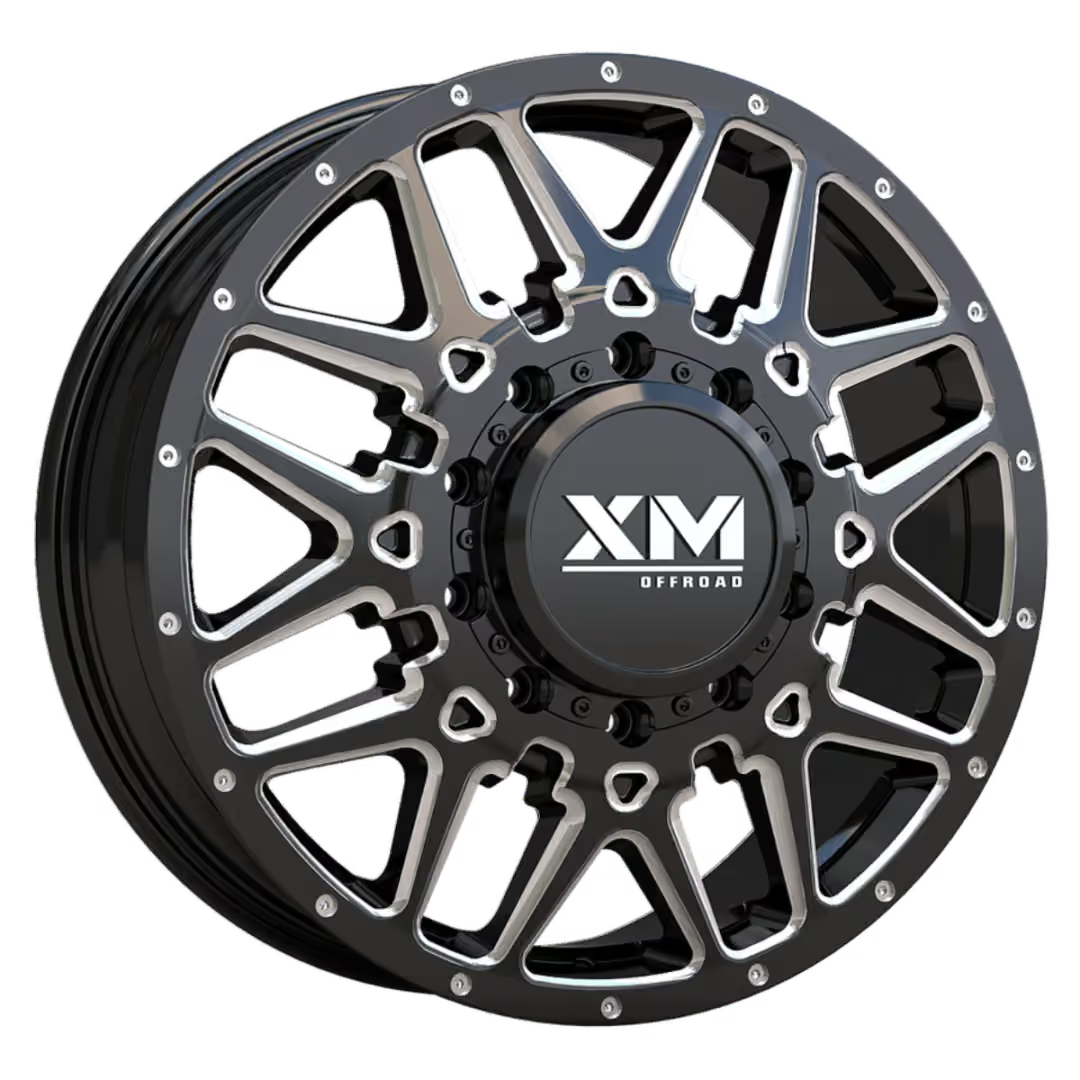 20" 8x6.5 Dually Wheel Bllack &amp; Machine