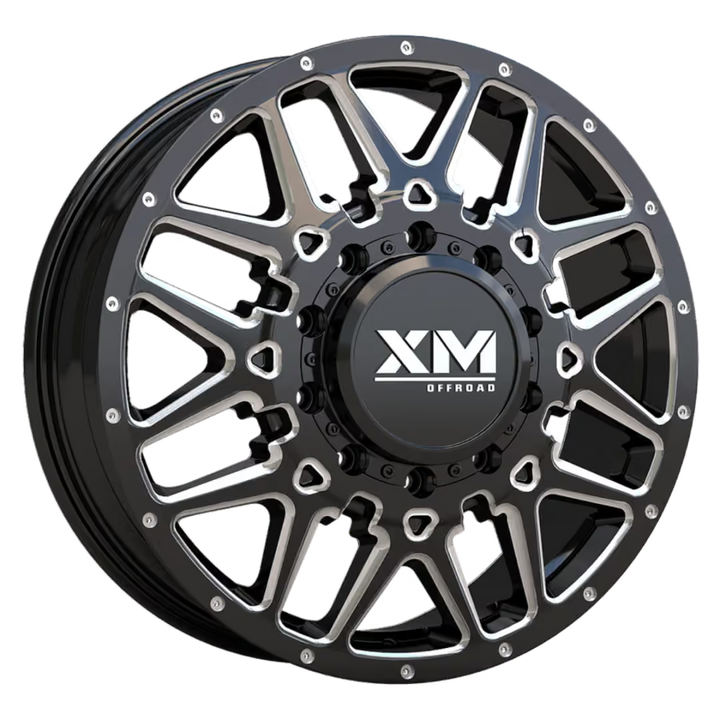 20" 8x6.5 Dually Wheel Bllack &amp; Machine
