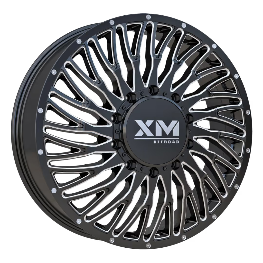 20" 8x6.5 Dually Wheel Bllack &amp; Machine