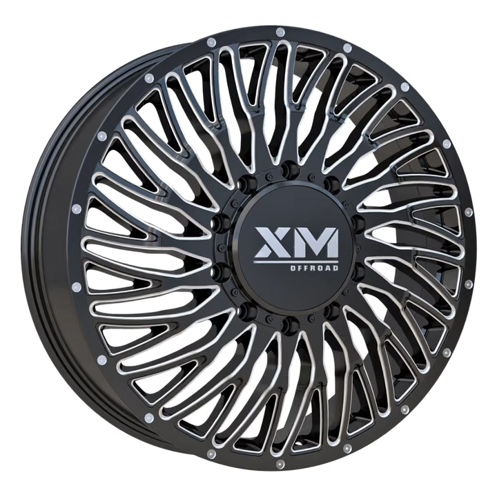20" 8x6.5 Dually Wheel Bllack &amp; Machine