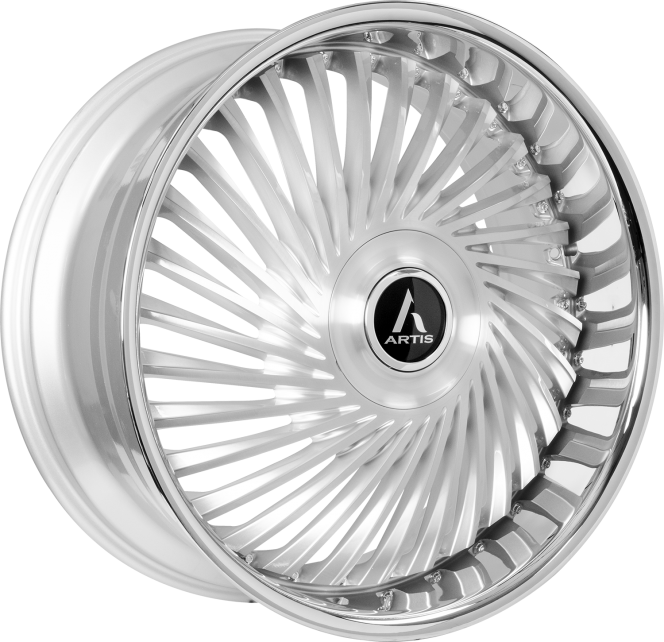 24" 5x108 Silver, Machined, and Brushed Special Order options