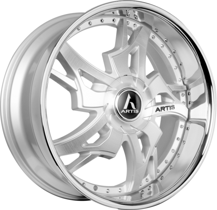 24" 5x108 Silver, Machined, and Brushed Special Order options