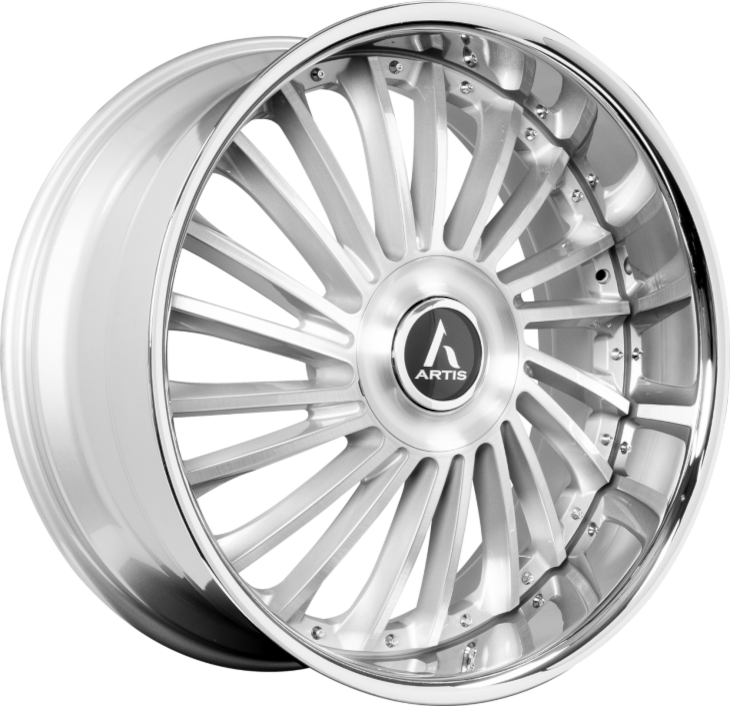 24" 5x108 Silver, Machined, and Brushed Special Order options