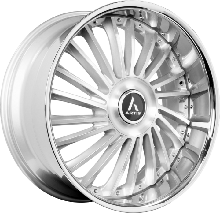 24" 5x108 Silver, Machined, and Brushed Special Order options