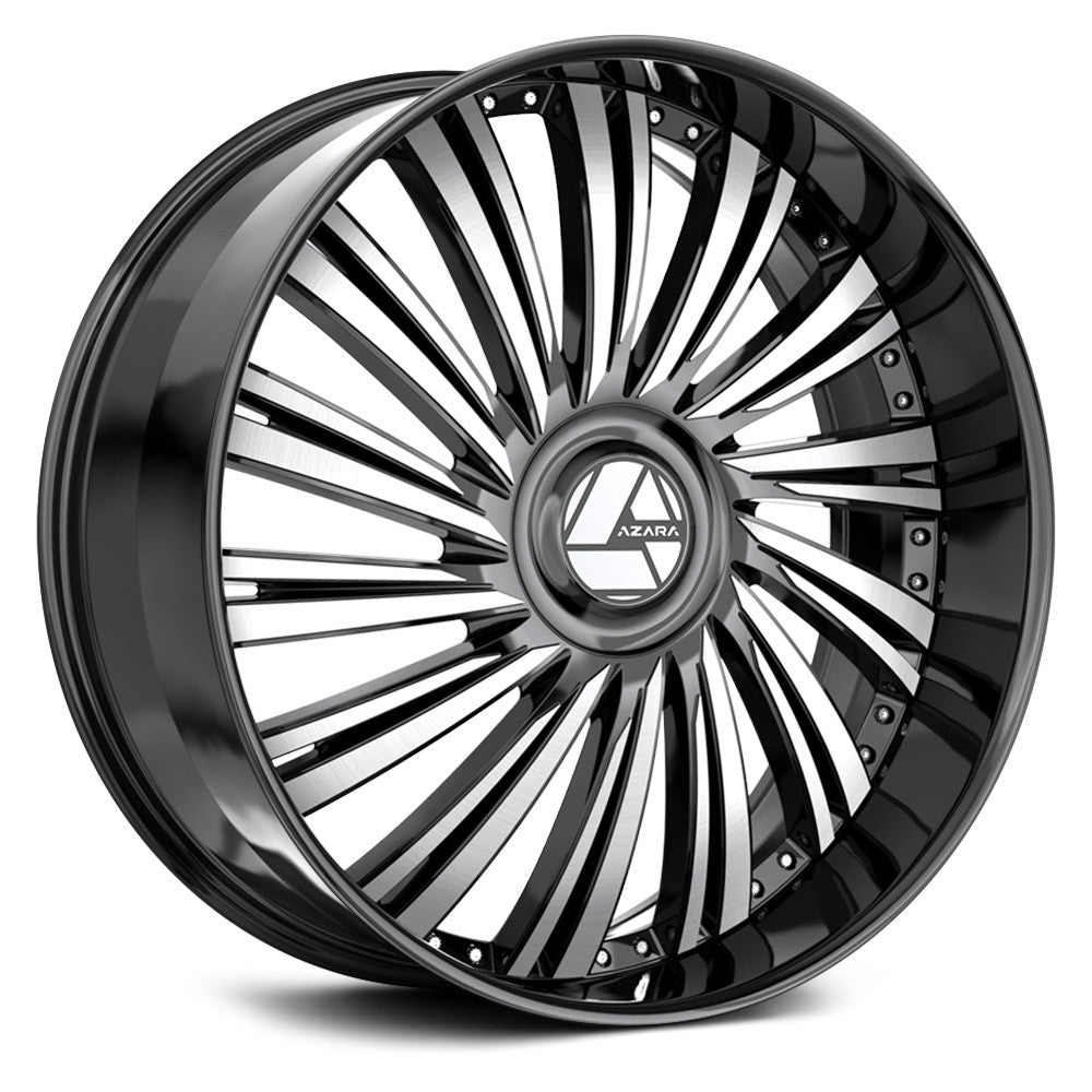30"Black and Machined Wheel & Tire Package 6x135 6X139.7 6x5.5 FITS CADILLAC ESCALADE DENALI YUKON CHEVY SILVERADO TAHOE SUBURBAN INFINITY QX80 DODGE RAM 1500 JEEP WAGONEER NISSAN TITAN FORD F150 EXPEDITION LINCOLN NAVIGATOR