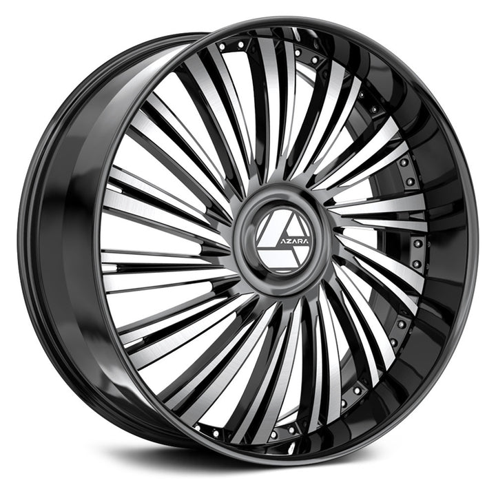30"Black and Machined Wheel & Tire Package 6x135 6X139.7 6x5.5 FITS CADILLAC ESCALADE DENALI YUKON CHEVY SILVERADO TAHOE SUBURBAN INFINITY QX80 DODGE RAM 1500 JEEP WAGONEER NISSAN TITAN FORD F150 EXPEDITION LINCOLN NAVIGATOR