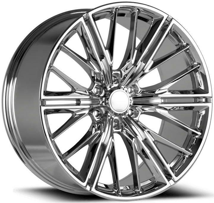 26" Chrome REPS 6X139.7 6x5.5 FITS CADILLAC ESCALADE DENALI YUKON CHEVY SILVERADO TAHOE SUBURBAN INFINITY QX80 DODGE RAM 1500 JEEP WAGONEER NISSAN TITAN
