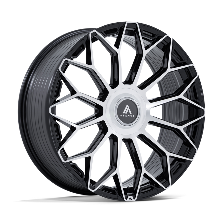 24" Black and Machined 6X139.7 6x5.5 FITS CADILLAC ESCALADE DENALI YUKON CHEVY SILVERADO TAHOE SUBURBAN INFINITY QX80 DODGE RAM 1500 JEEP WAGONEER NISSAN TITAN