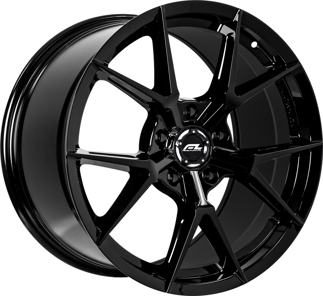 19"/ 20" Combo wheels for 2020^ C8 Corvette in Gloss Black, Black &amp; Machine, 2 tone , black and Red