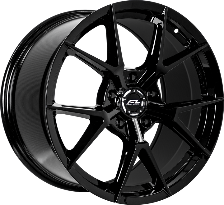 19"/ 20" Combo wheels for 2020^ C8 Corvette in Gloss Black, Black &amp; Machine, 2 tone , black and Red