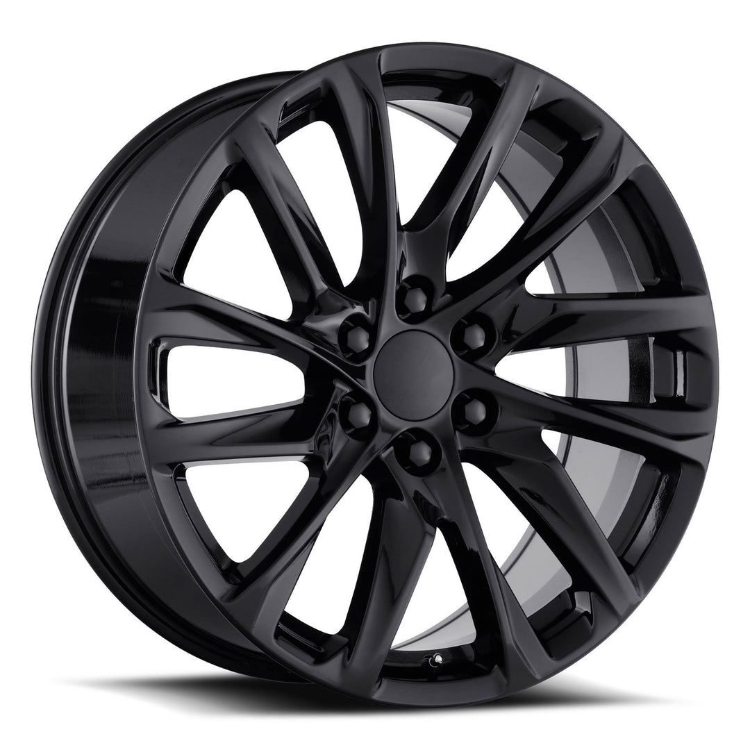 22" 6x139.7 Black 6X139.7 6x5.5 FITS CADILLAC ESCALADE DENALI YUKON CHEVY SILVERADO TAHOE SUBURBAN INFINITY QX80 DODGE RAM 1500 JEEP WAGONEER NISSAN TITAN