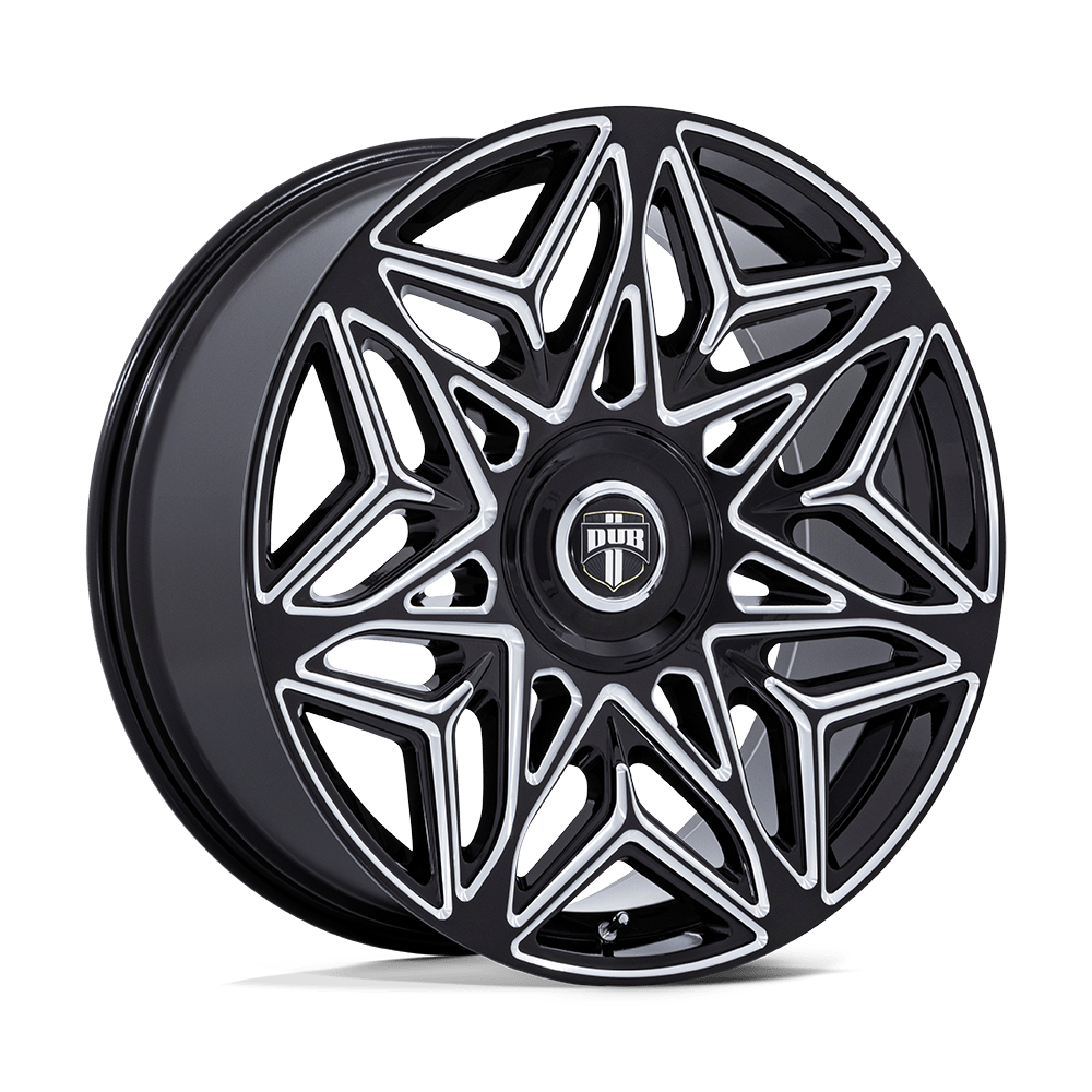 24" Black and Machined 6X139.7 6x5.5 FITS CADILLAC ESCALADE DENALI YUKON CHEVY SILVERADO TAHOE SUBURBAN INFINITY QX80 DODGE RAM 1500 JEEP WAGONEER NISSAN TITAN