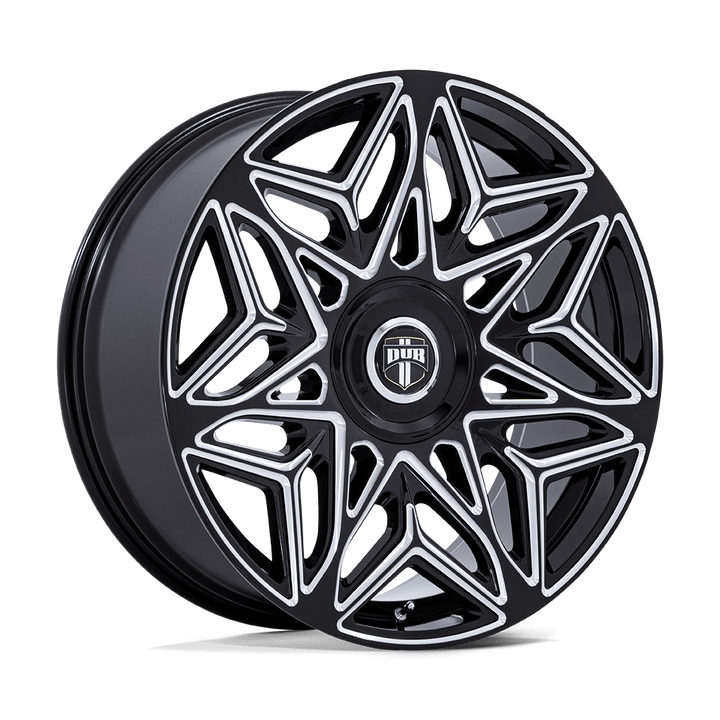 24" Black and Machined 6X139.7 6x5.5 FITS CADILLAC ESCALADE DENALI YUKON CHEVY SILVERADO TAHOE SUBURBAN INFINITY QX80 DODGE RAM 1500 JEEP WAGONEER NISSAN TITAN
