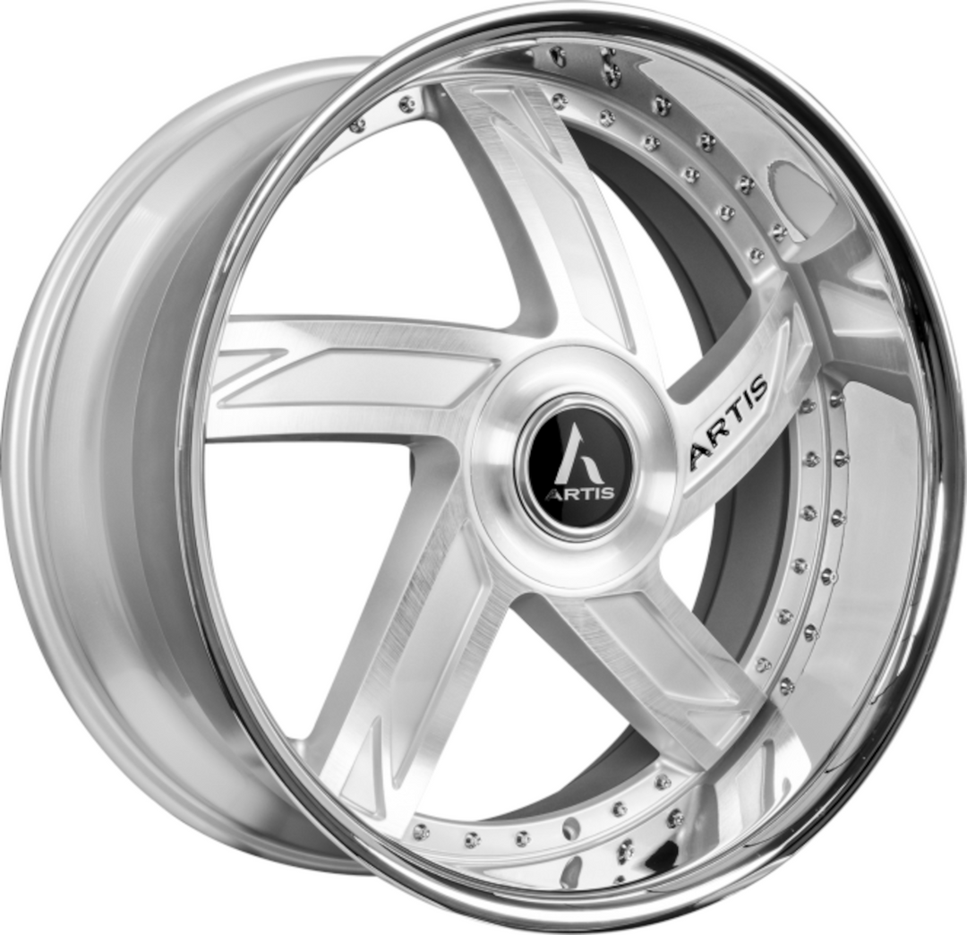 24" Brushed Cast Wheels 5X120 5x127 STAGGERED FOR BOX DONK CAPRICE IMPALA CAMARO CHEVELLE CUTLASS MONTE CARLO GMC YUKON CHEVY SUBURBAN SIERRA 1500 C10 TAHOE