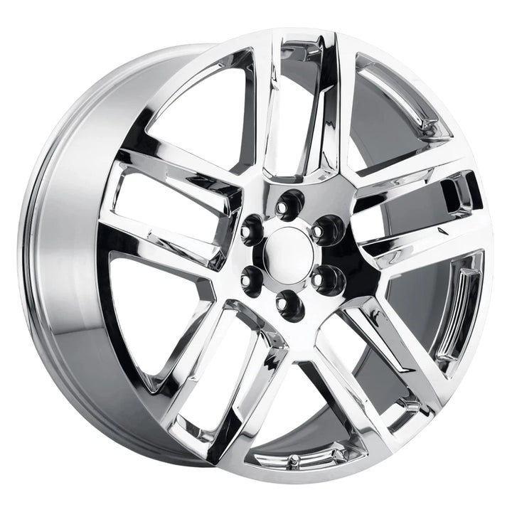 24" Chrome REPS  6X139.7 6x5.5 FITS CADILLAC ESCALADE DENALI YUKON CHEVY SILVERADO TAHOE SUBURBAN INFINITY QX80 DODGE RAM 1500 JEEP WAGONEER NISSAN TITAN