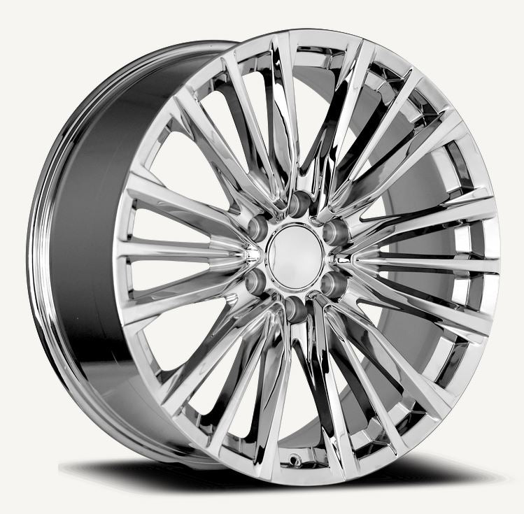 26" Chrome REPS 6X139.7 6x5.5 FITS CADILLAC ESCALADE DENALI YUKON CHEVY SILVERADO TAHOE SUBURBAN INFINITY QX80 DODGE RAM 1500 JEEP WAGONEER NISSAN TITAN