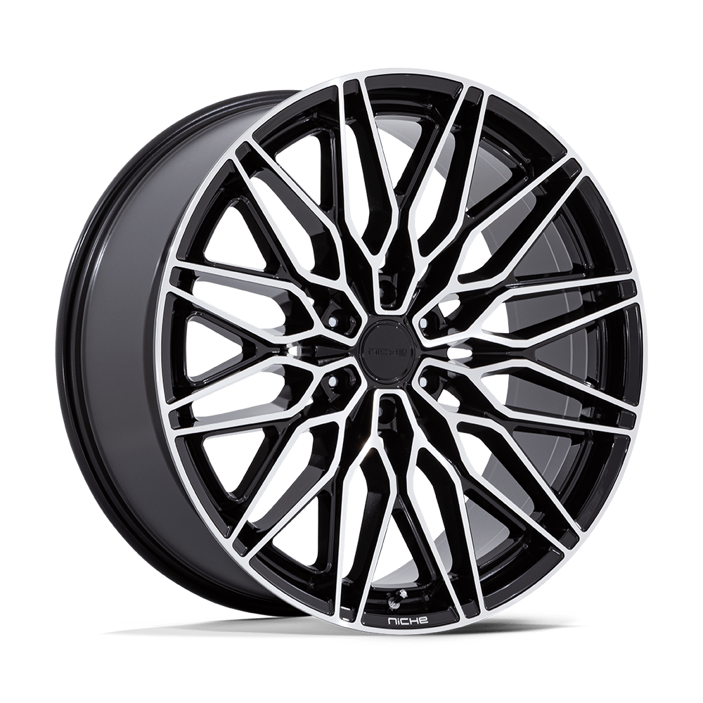 24" Black and Machined 6X139.7 6x5.5 FITS CADILLAC ESCALADE DENALI YUKON CHEVY SILVERADO TAHOE SUBURBAN INFINITY QX80 DODGE RAM 1500 JEEP WAGONEER NISSAN TITAN