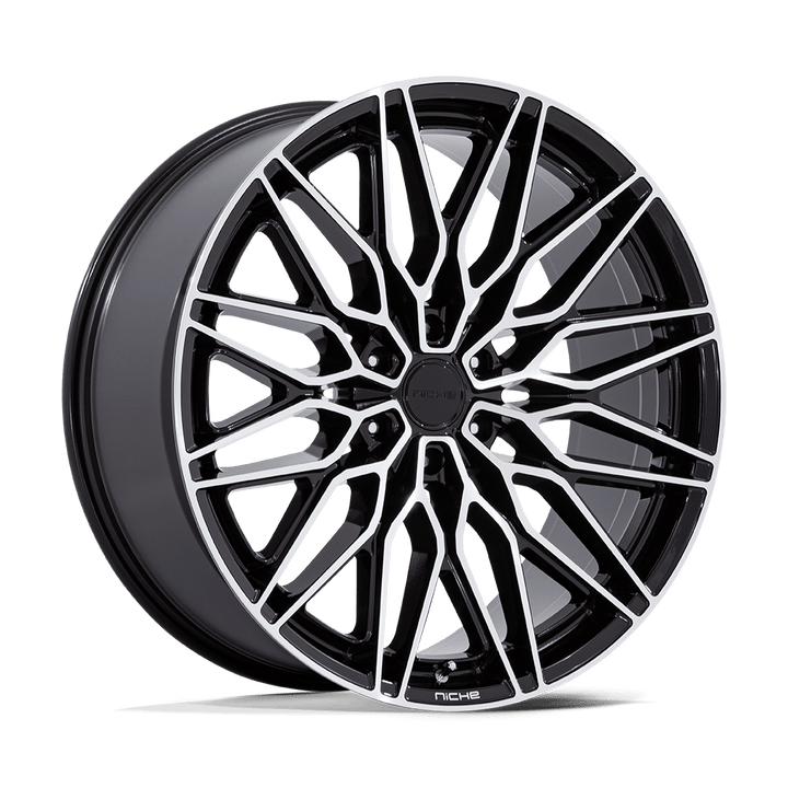 24" Black and Machined 6X139.7 6x5.5 FITS CADILLAC ESCALADE DENALI YUKON CHEVY SILVERADO TAHOE SUBURBAN INFINITY QX80 DODGE RAM 1500 JEEP WAGONEER NISSAN TITAN