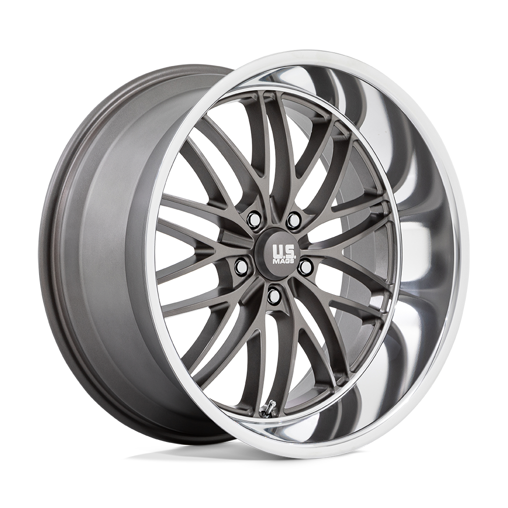 22" Brushed / Alloy Wheels 5x5 STAGGERED FITS 5 LUG GMC YUKON CHEVY SUBURBAN SIERRA 1500 C10 OBS TAHOE BUBBLE & DONK CAPRICE IMPALA