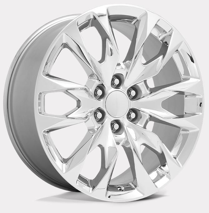 20" Chrome REPS 6X139.7 6x5.5 FITS CADILLAC ESCALADE DENALI YUKON CHEVY SILVERADO TAHOE SUBURBAN INFINITY QX80 DODGE RAM 1500 JEEP WAGONEER NISSAN TITAN