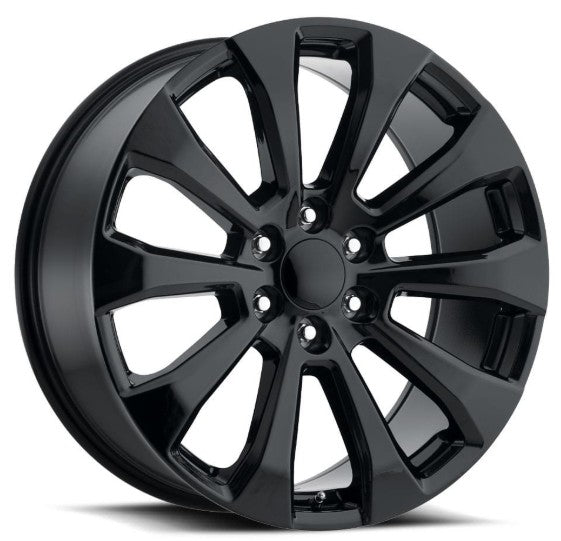22" 6x139.7 Black 6X139.7 6x5.5 FITS CADILLAC ESCALADE DENALI YUKON CHEVY SILVERADO TAHOE SUBURBAN INFINITY QX80 DODGE RAM 1500 JEEP WAGONEER NISSAN TITAN