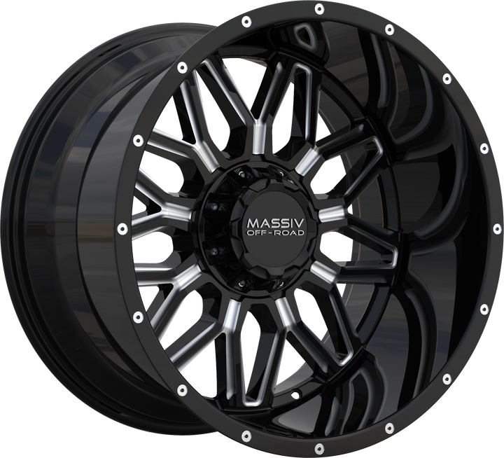 22" Wheel & GRIP Package 5X139.7 FOR ALL 5 LUG RAM 1500 Older FORD BRONCO, 96 & Older 5 LUG FORD F150
