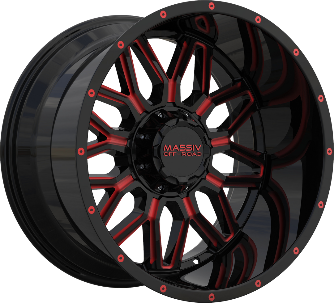 22" Wheel & GRIP Package 5X139.7 FOR ALL 5 LUG RAM 1500 Older FORD BRONCO, 96 & Older 5 LUG FORD F150