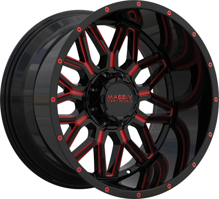 22" Wheel & GRIP Package 5X139.7 FOR ALL 5 LUG RAM 1500 Older FORD BRONCO, 96 & Older 5 LUG FORD F150