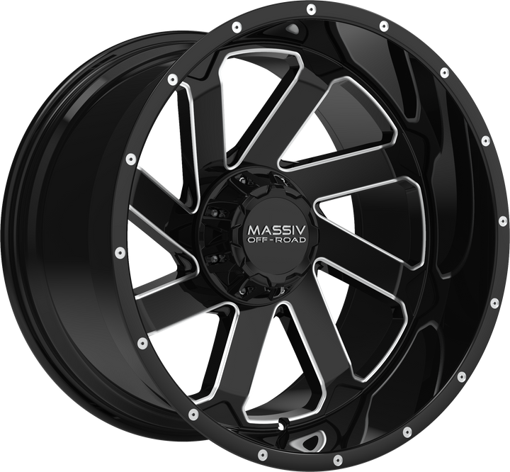 22" Wheel & GRIP Package 5X139.7 FOR ALL 5 LUG RAM 1500 Older FORD BRONCO, 96 & Older 5 LUG FORD F150