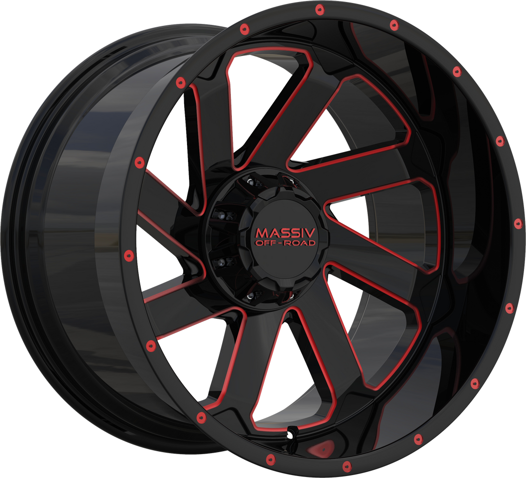 22" Wheel & GRIP Package 5X139.7 FOR ALL 5 LUG RAM 1500 Older FORD BRONCO, 96 & Older 5 LUG FORD F150