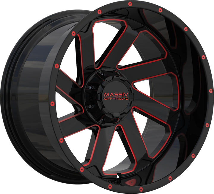 22" Wheel & GRIP Package 5X139.7 FOR ALL 5 LUG RAM 1500 Older FORD BRONCO, 96 & Older 5 LUG FORD F150