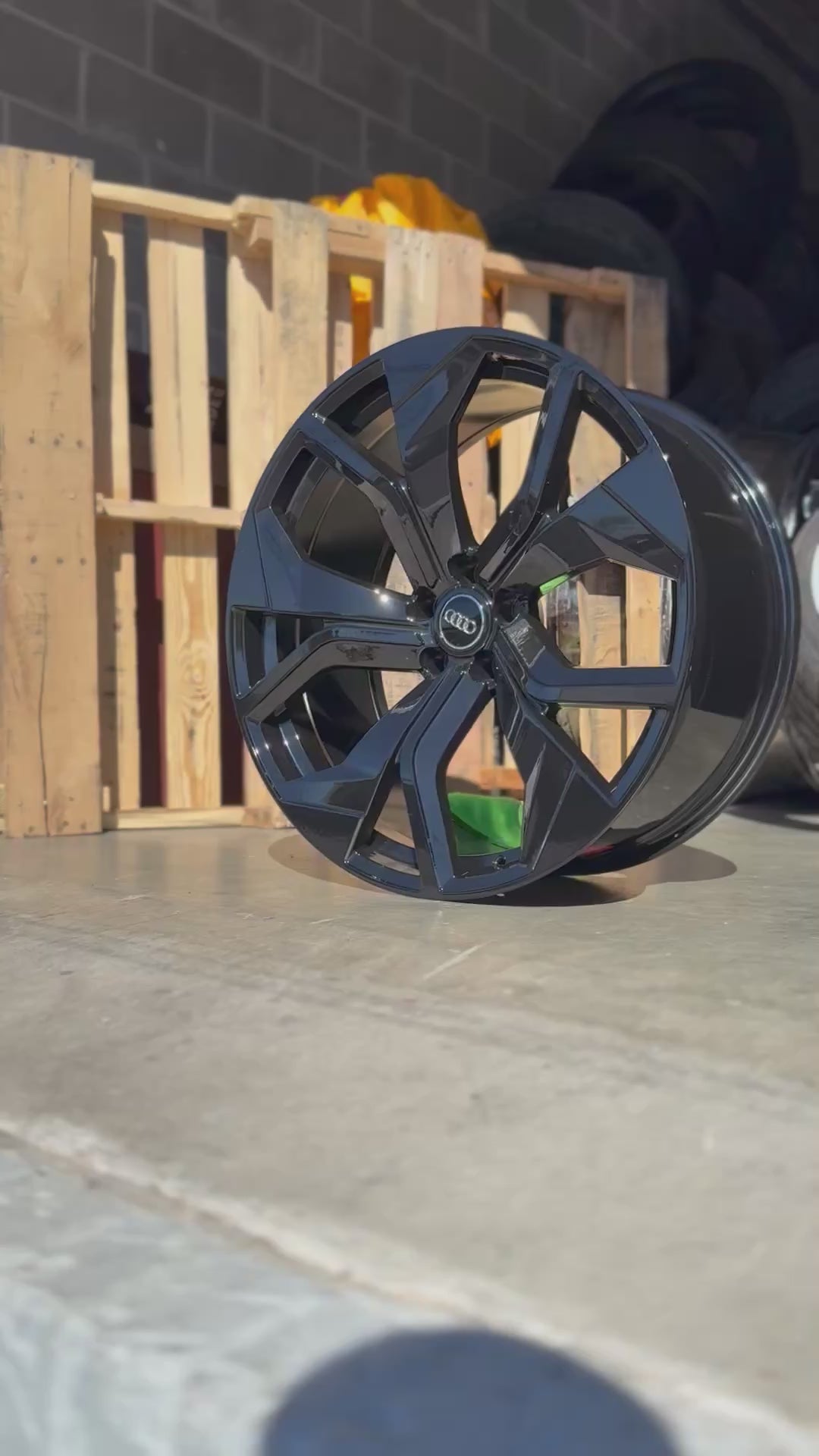 22” Audi RS W616 STYLE WHEELS IN GLOSS BLACK FOR AUDI A7 S7 RS7 A8 S8 RS5 Q5 SQ5 Q7 SQ7 Q8 SQ8 RSQ8