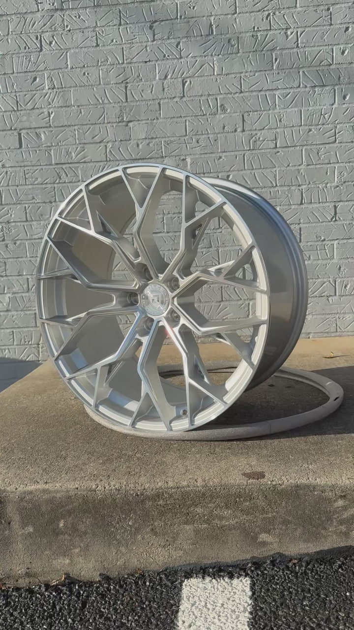 20" DOLCE ARIA SILVER MACHINED FACE 5X114.3 FOR LEXUS ES GS IS300 IS350 LS400 RX300 NISSAN 350Z 370Z FORD MUSTANG INFINITY G35 G37